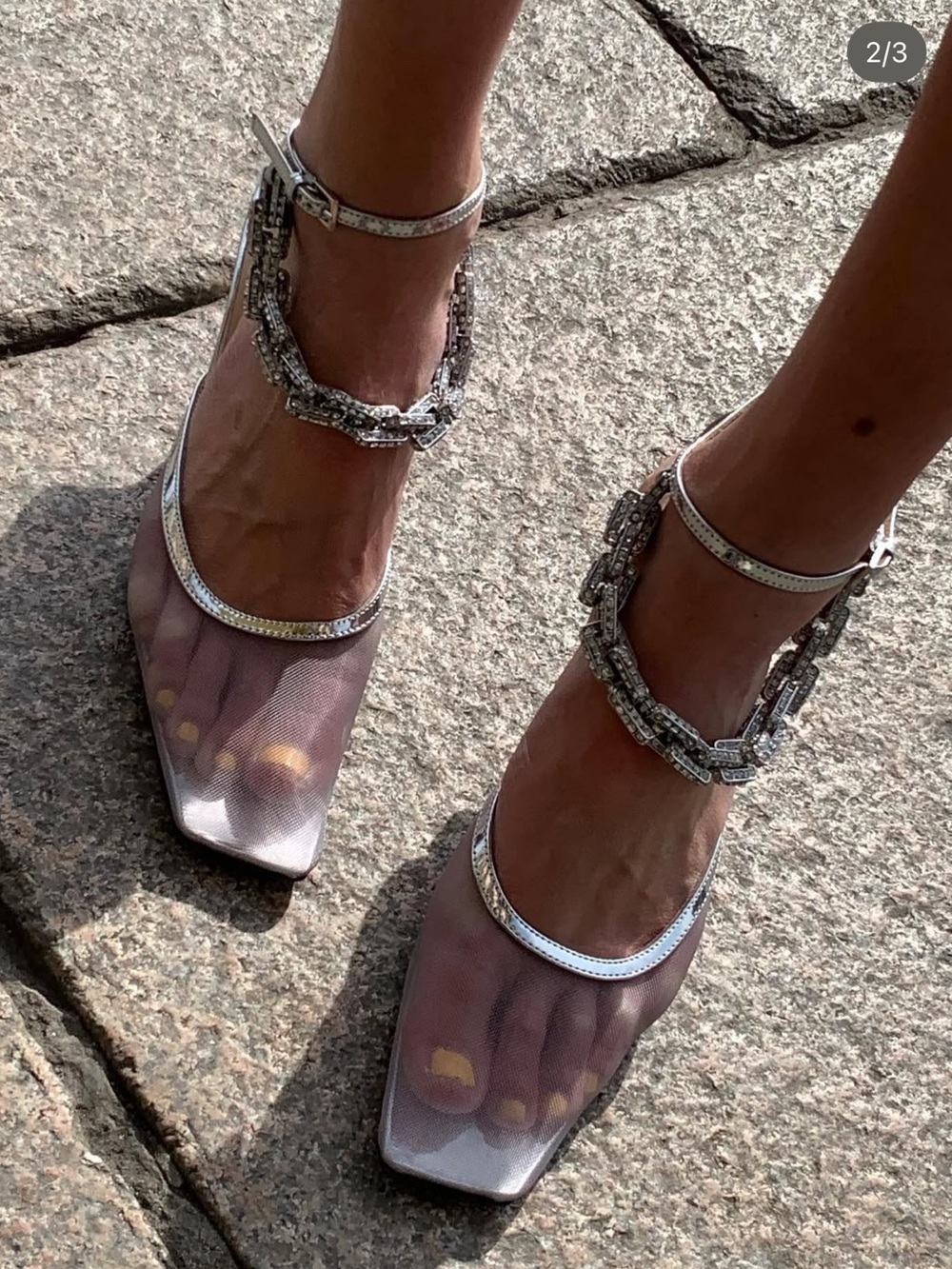 PACIOTTI Crystal Mesh Heels – Size 37 – NEW – Full Set